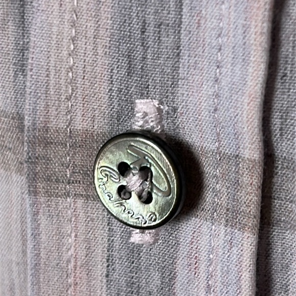 Robert Graham men checkered shirt 15.5” cotton , long sleeve , - Picture 11 of 13